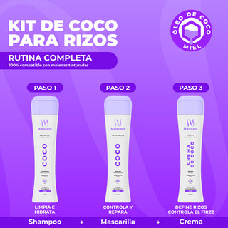 Kit Hidratante de Coco para Rizos