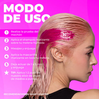 Mascarilla Matizante Rubio Palo de Rosa 300ml